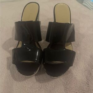 Nine West Black Patent Mules